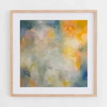 barevný abstraktní plakát v rámu