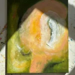 abstraktní zelený obraz na zemi