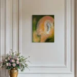 abstraktní zelený obraz na zdi