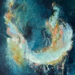 modrý abstraktní obraz