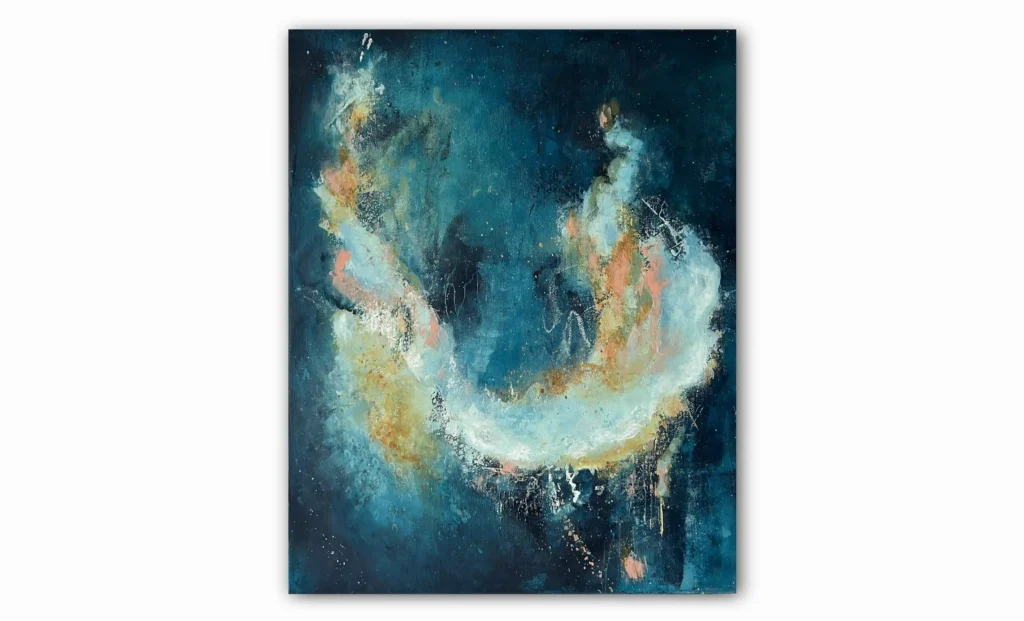 modrý abstraktní obraz