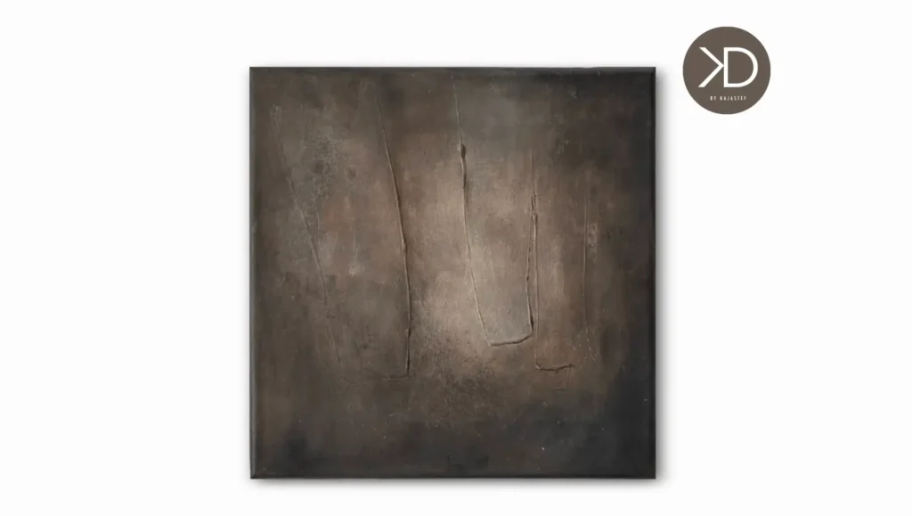 hnědý abstraktní obraz