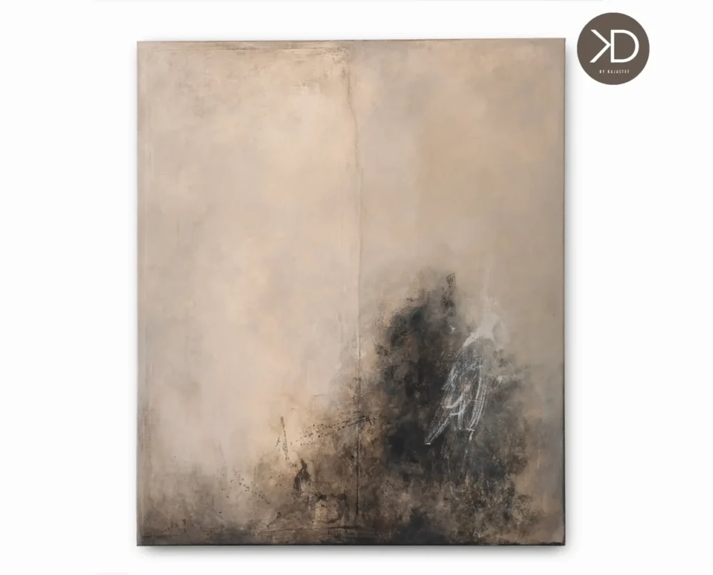 šedo-černý abstraktní obraz