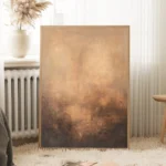 hnědý abstraktní obraz