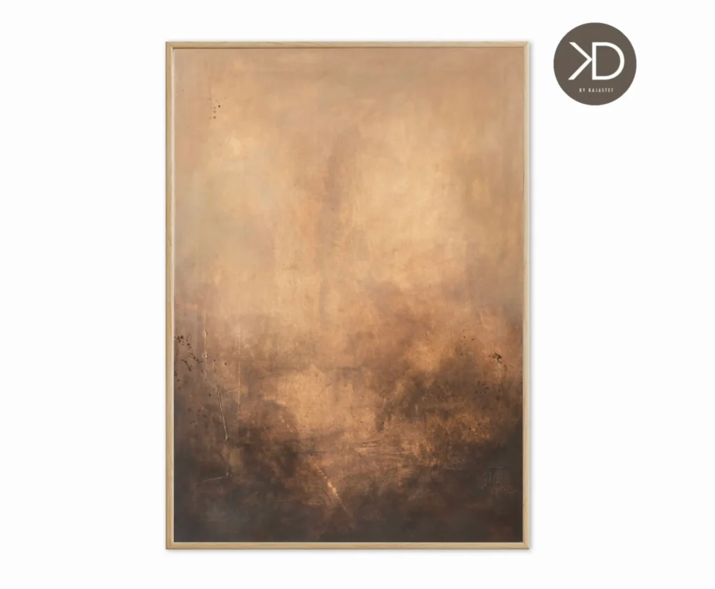 hnědý abstraktní obraz