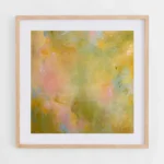 barevný abstraktní plakát v rámu